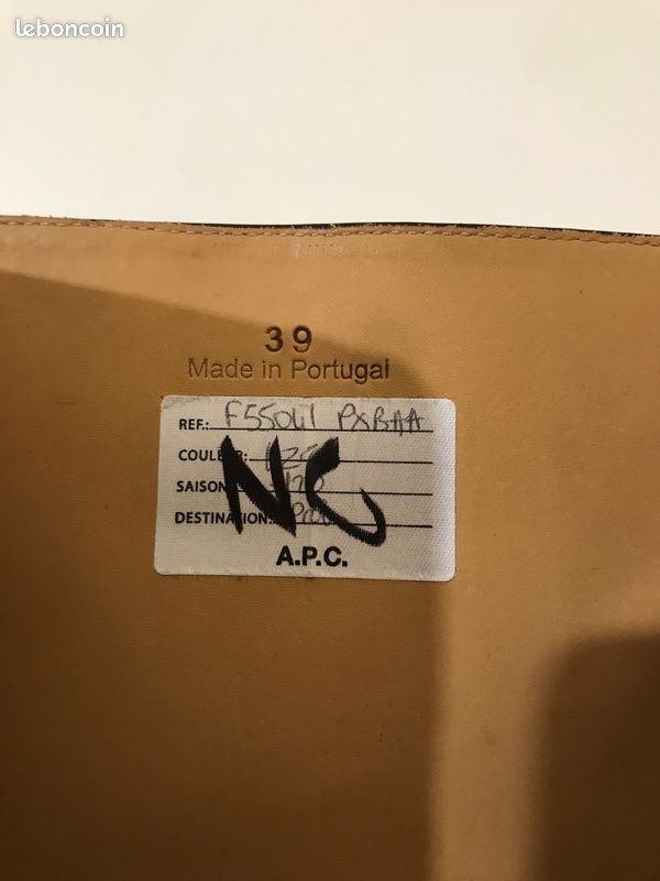 ◊ Perle rare ◊ Superbes bottes hautes cuir neuves A.P.C. Noires – P39 (image 7)