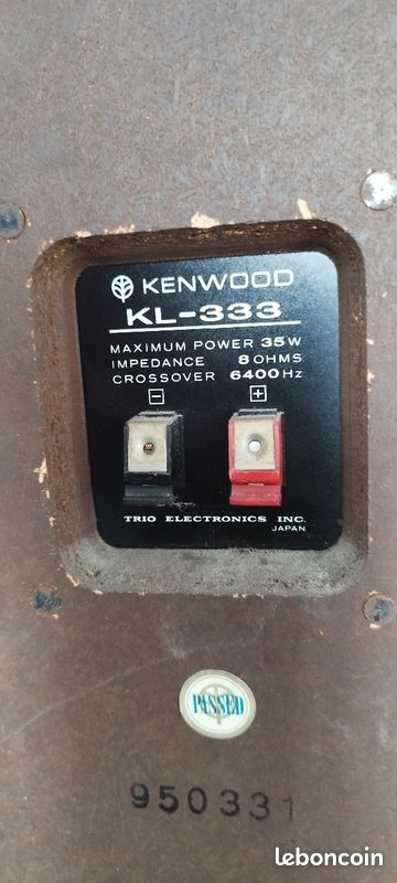 Speaker Kenwood Kl 333 Enceinte Kenwood