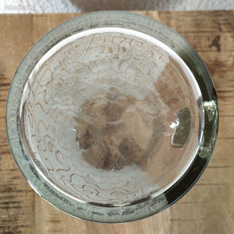 Pichet vintage verre ciselé hauteur 21 cm (image 4)