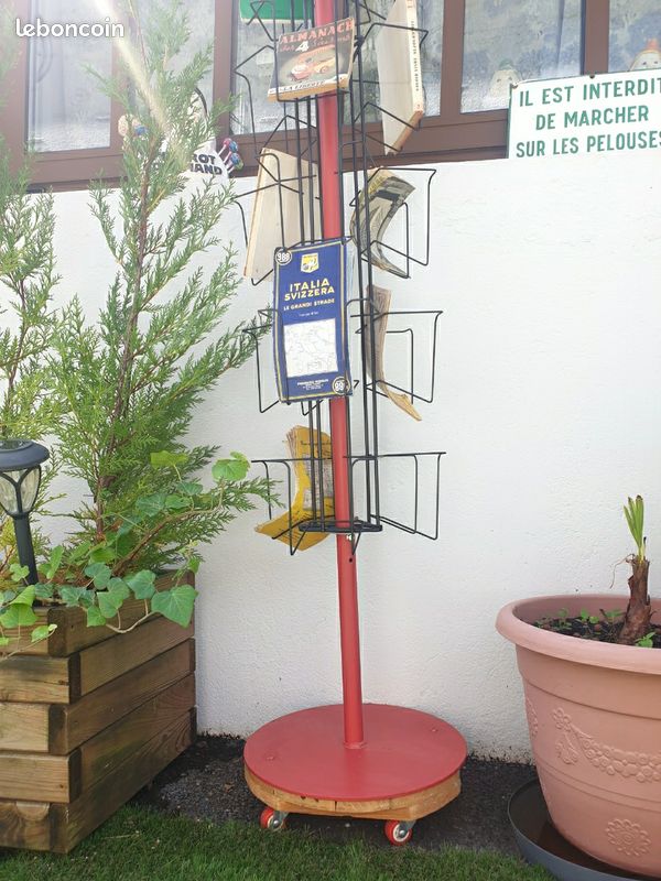 Présentoir tourniquet sur roulettes Vintage (image 5)