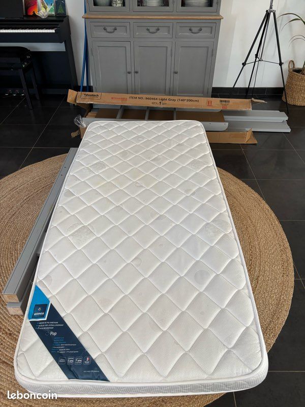 Lit mi hauteur enfant 90 x 190 + matelas à 40 (image 5)