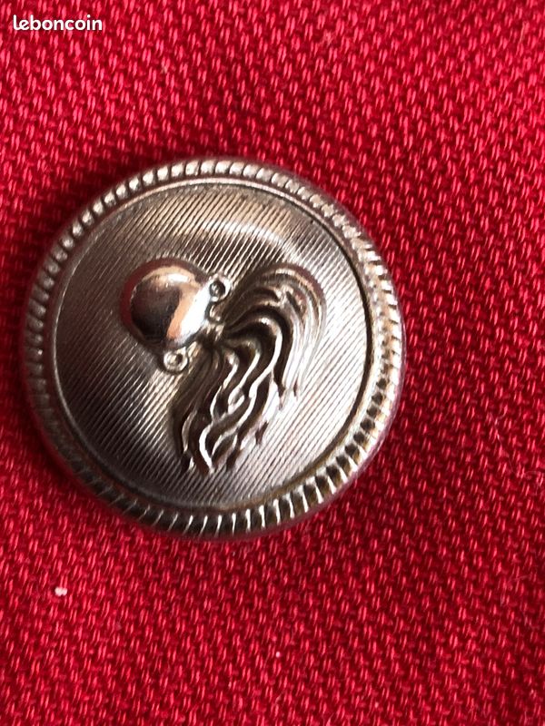 Lot 6 boutons d'uniforme de CARABINIERI italie + 1 bouton de manchette, motif grenade, gendarmerie (image 2)