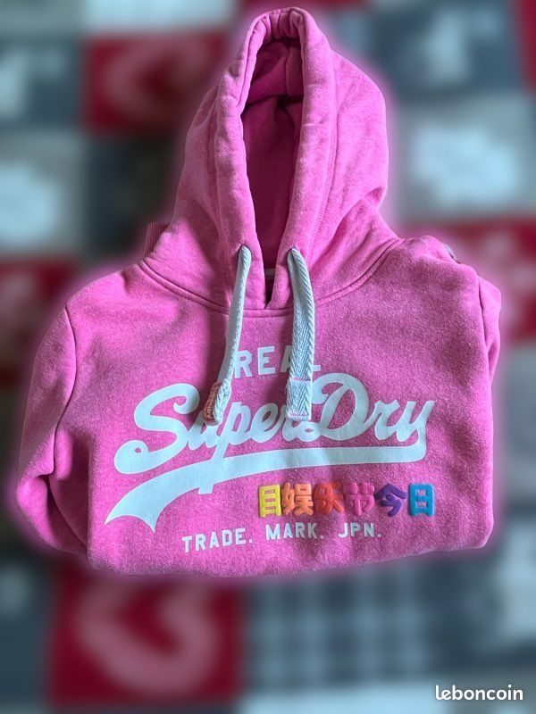 SUPERDRY Femme Pull À Capuche Surdimensionné Graphique UK 10