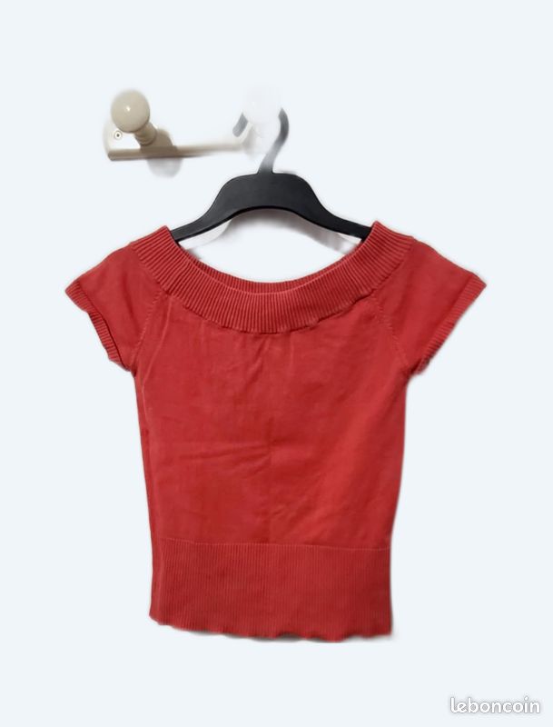 Polo manches courtes H&M corail T36 Vêtements