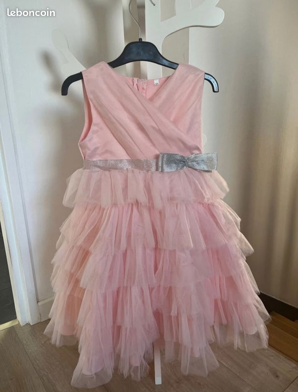 Robe Neuve Albane Beaugency Pour Fille 8 Ans - Taille 122, Style T-shirt, Marron, Longueur Genou