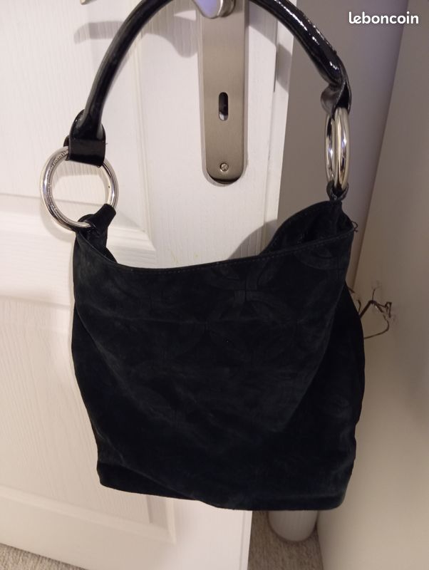 Grand sac sequoia cuir noir (image 1)