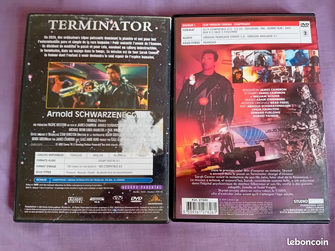 Lot intégral de films terminator en dvd contenant tous les films - DVD -  Films