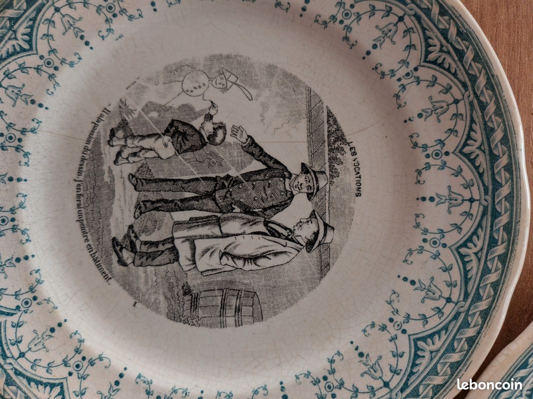 Lot de 10 assiettes a dessert Dugoin et Sarguemines (image 9)