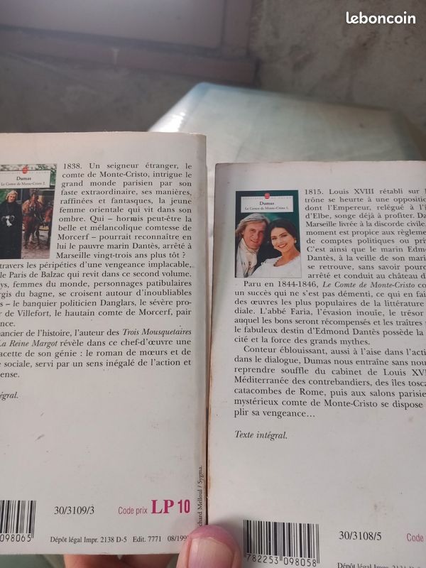 Lot 2 livres le comte de monte cristo (image 2)