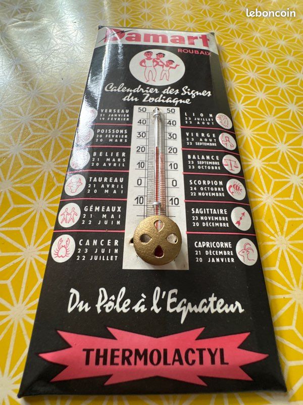 Thermomètre Métal Glacoide Pub Audiovisuel - 16,5 Cm - Tôle Vintage