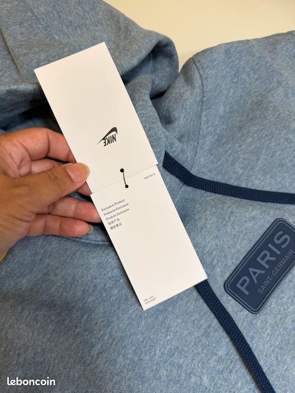 Tendance sweat à capuche Nike PSG Club gris homme M – neuf avec étiquette (image 9)