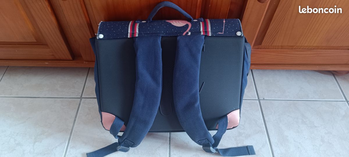 Cartable fille 'Jeune Premier' flamands roses (image 2)