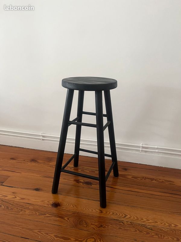 Tabouret noir ardoise (image 1)
