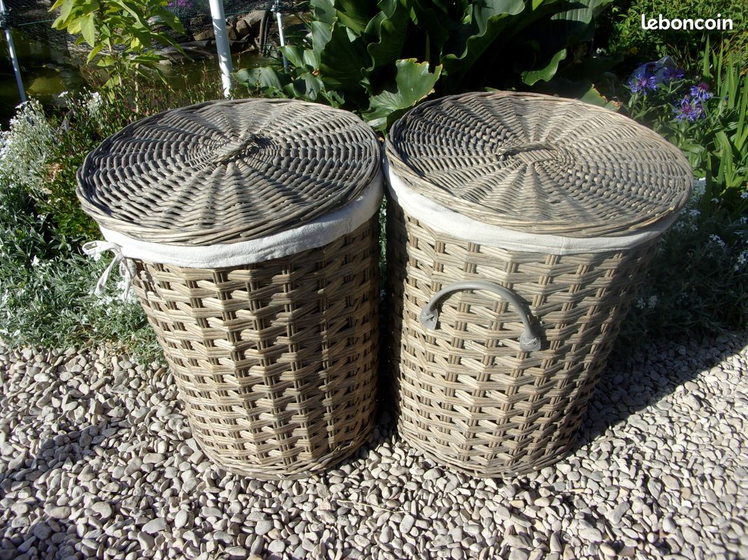 1 grand panier buche rond ou 2 a linge (image 1)