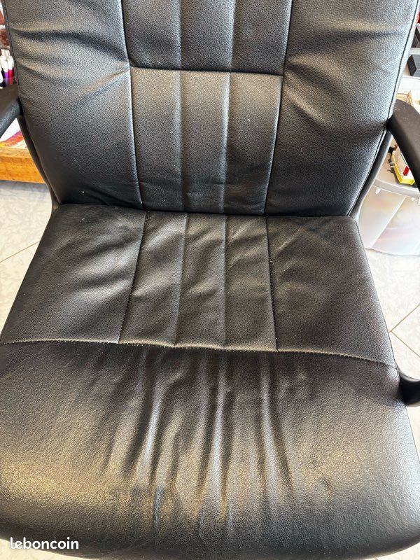 Chaise de bureau cuir (image 3)