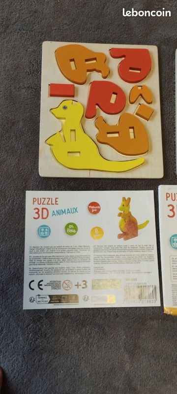 Lot de 2 puzzles 3D en bois (image 2)