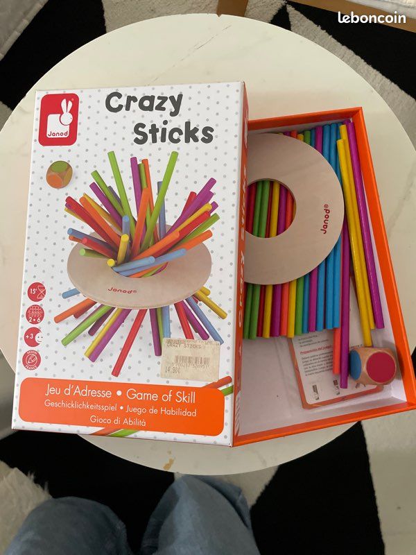 Sos Ouistiti Janod - Jeu D'Adresse Crazy Sticks - En Bois - Dès 3 Ans, J02695 Catch It Goula