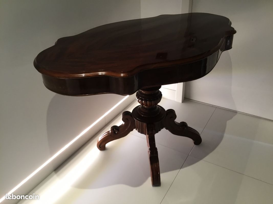Table guéridon violon Louis Philippe (image 1)