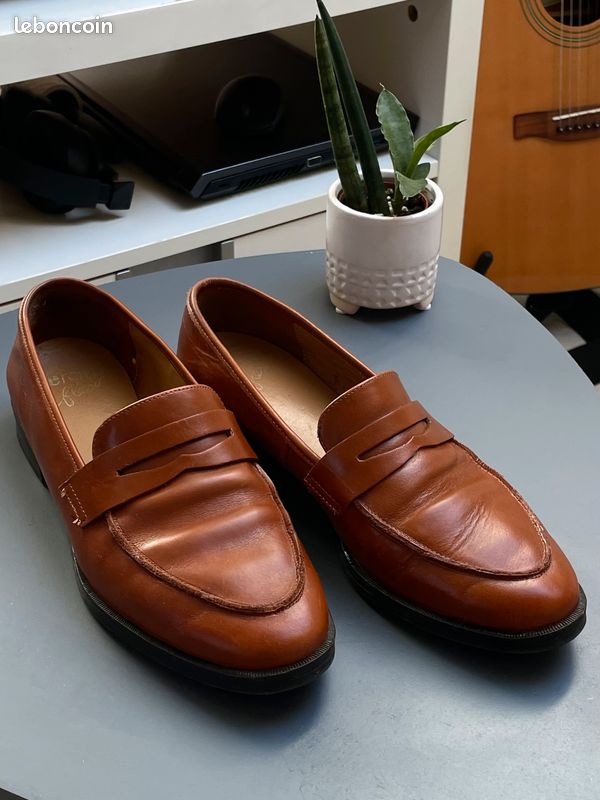 Mocassins Eram Flex Camel en cuir véritable Chaussures