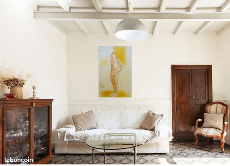 Tableau original huile sur toile: Nu debout (image 4)