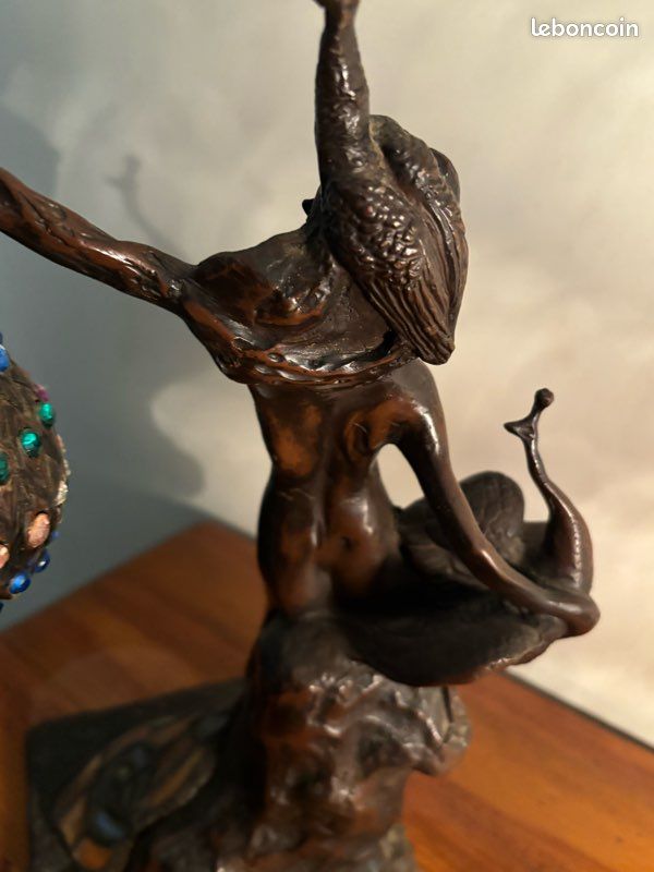 Lampe en bronze ( Philippe Wolfers ) (image 8)