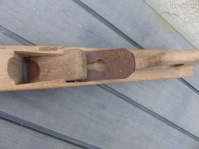 VINTAGE ANCIEN COLLECTION - Grand Rabot Bois De Menuiserie - Varloppe Ebeniste EUR 11,00 - FR