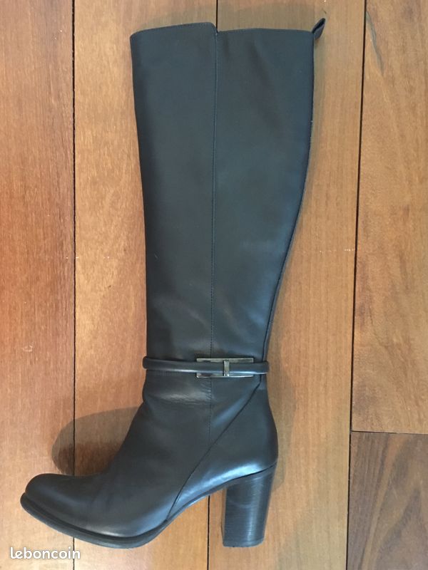 Bottes en cuir noire Minelli 37 Excellent état (image 2)