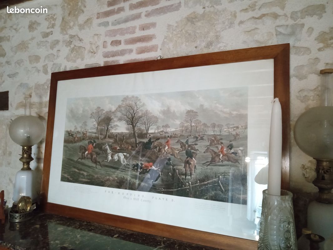 Large gravure de chasse anglaise (image 2)