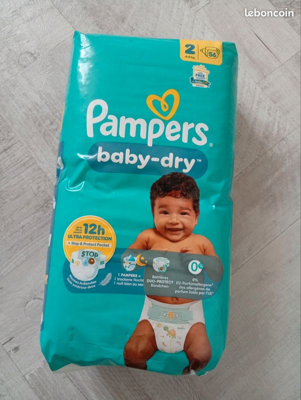 Sachet Pampers baby dry taille 2 (image 1)