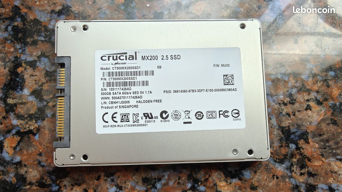 SSD 500 Go Crucial 2.5 " CT500MX200 (image 2)