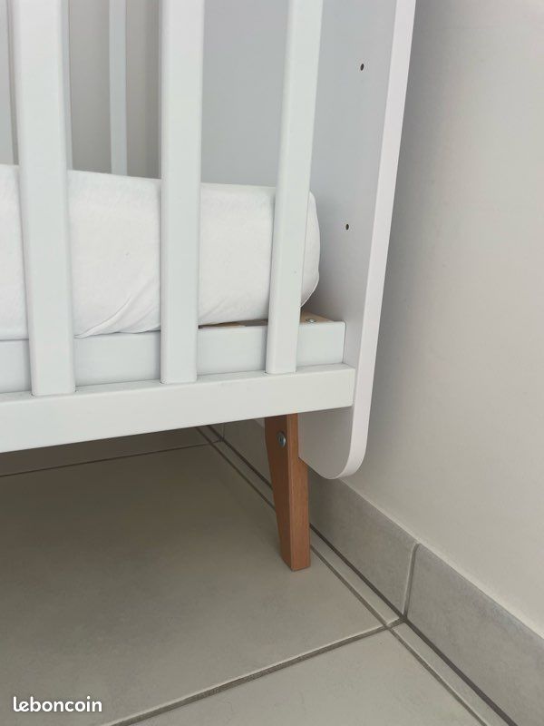 Lit bébé Quax Loft + matelas Bultex – 120 x 60 cm (image 4)