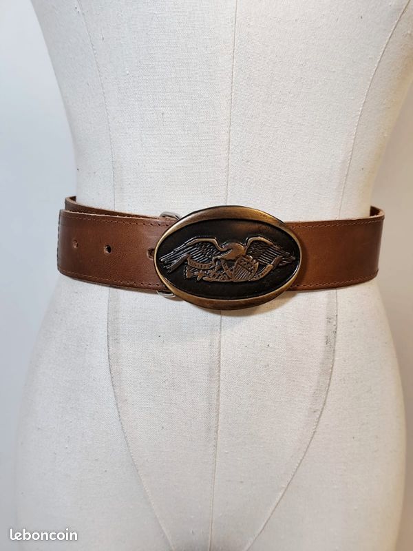 Boucle de ceinture vintage métal - Raintree 1978 - aigle