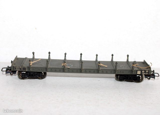 Rare ! Jouef Ho 6757 Wagon Plat A Rancher Lourd Transport Marchandise Sncf Neuf