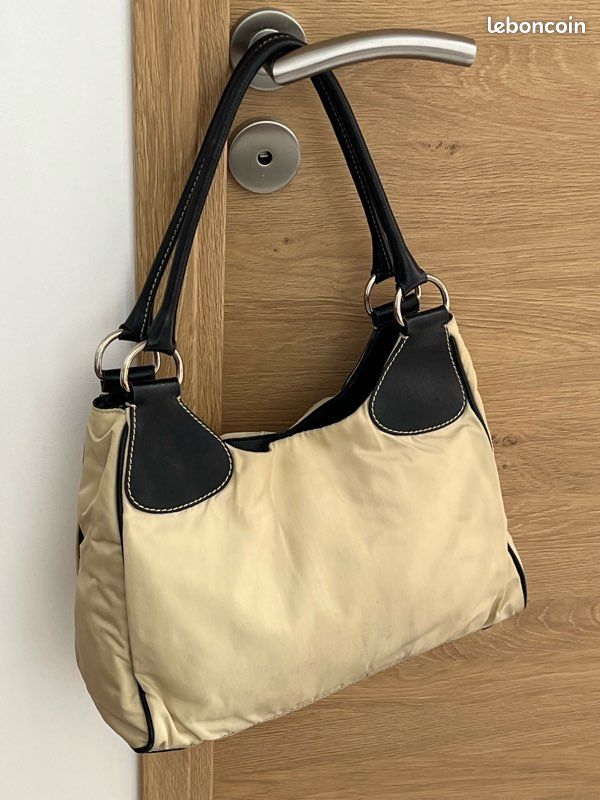 Sac « Prada Cleo », ivoire et noir (image 2)