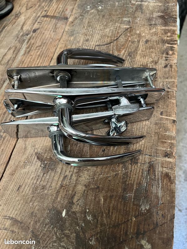 Poignées de porte métal chromé vintage (image 6)