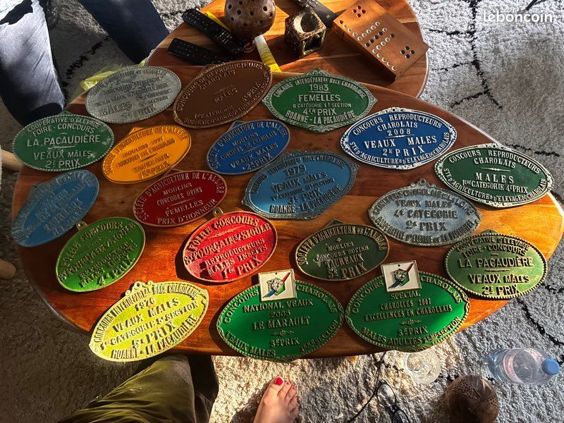 Plaque de concours agricole 1968 (ovins