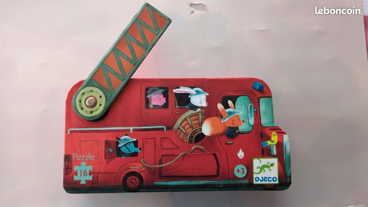 Puzzle Djeco "the fire truck" (image 1)
