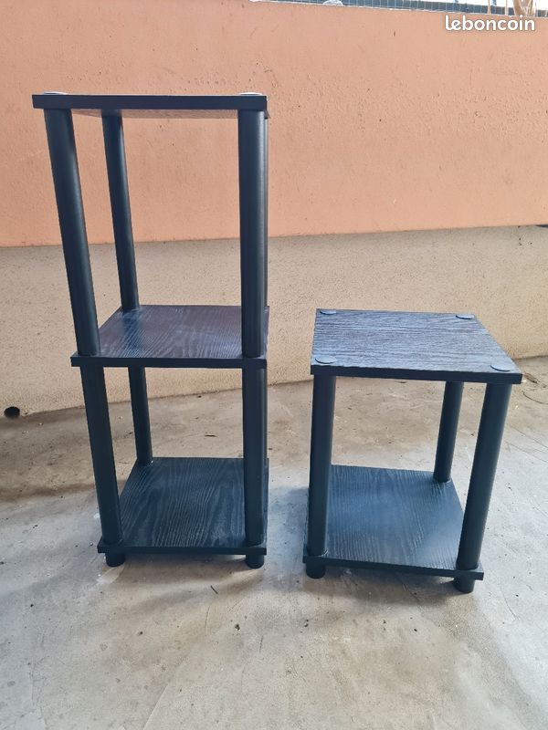 Lot 2 meubles bois noir (image 2)