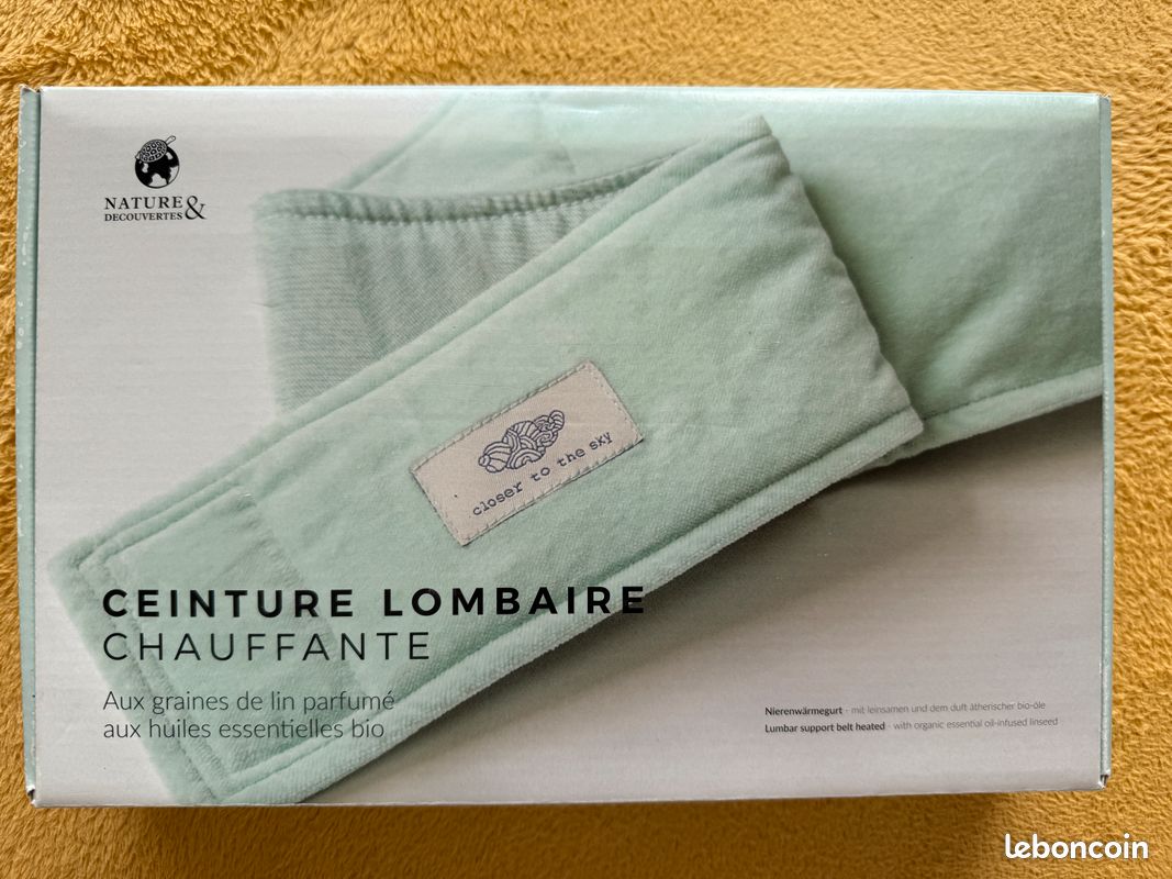 Ceinture chauffante graines de lin Etat Neuf Linge de maison