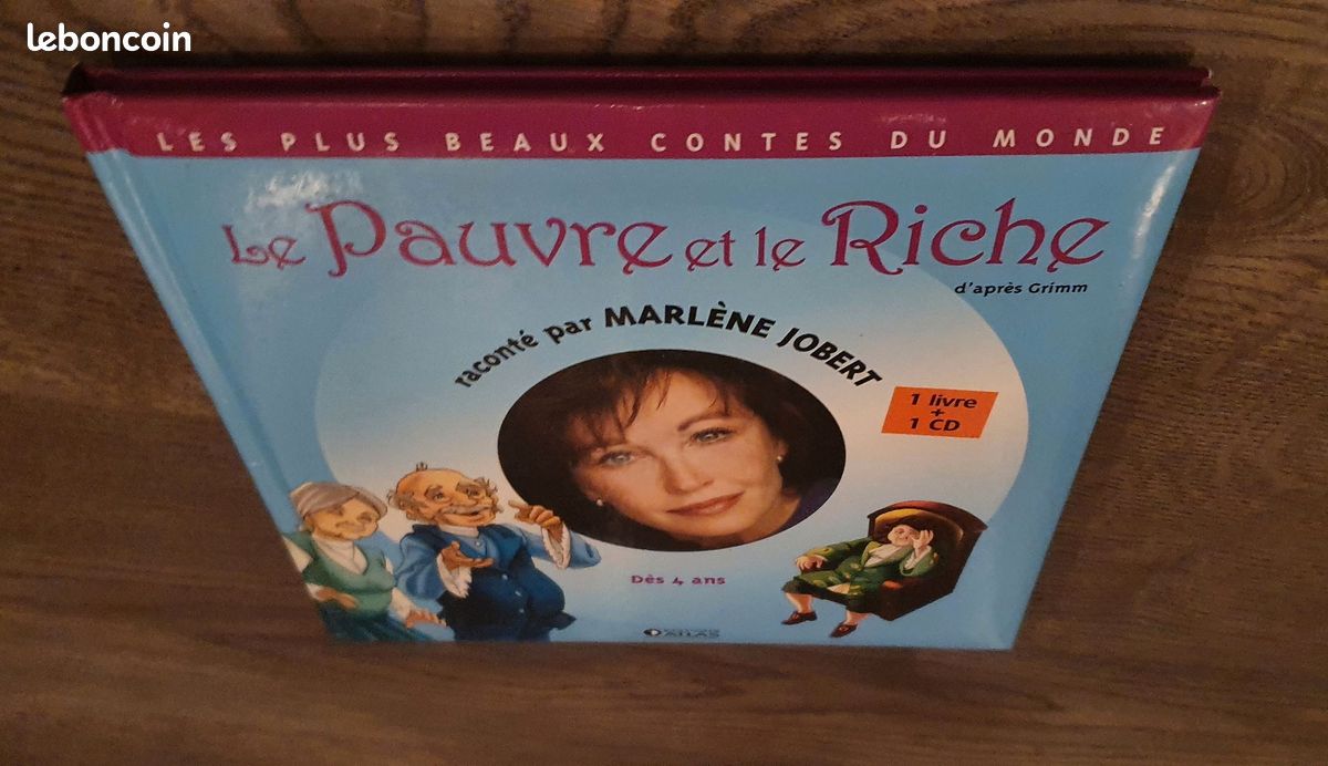 Livre + CD - Le Pauvre et le Riche - Raconté par Marlène Jobert - Dès 4 ans - Très bon état - 3 euros (image 4)