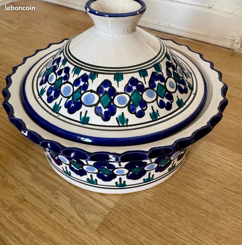Plat à tajine bleu (image 1)