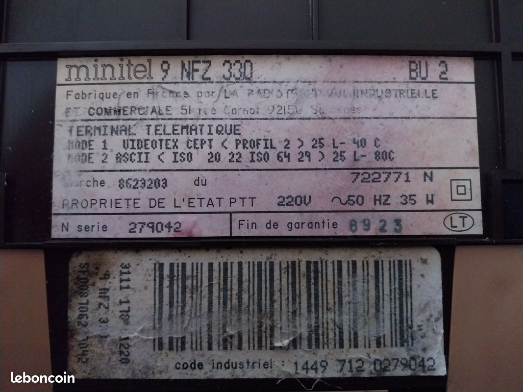 Minitel 1 - Matra communication | Achetez sur
