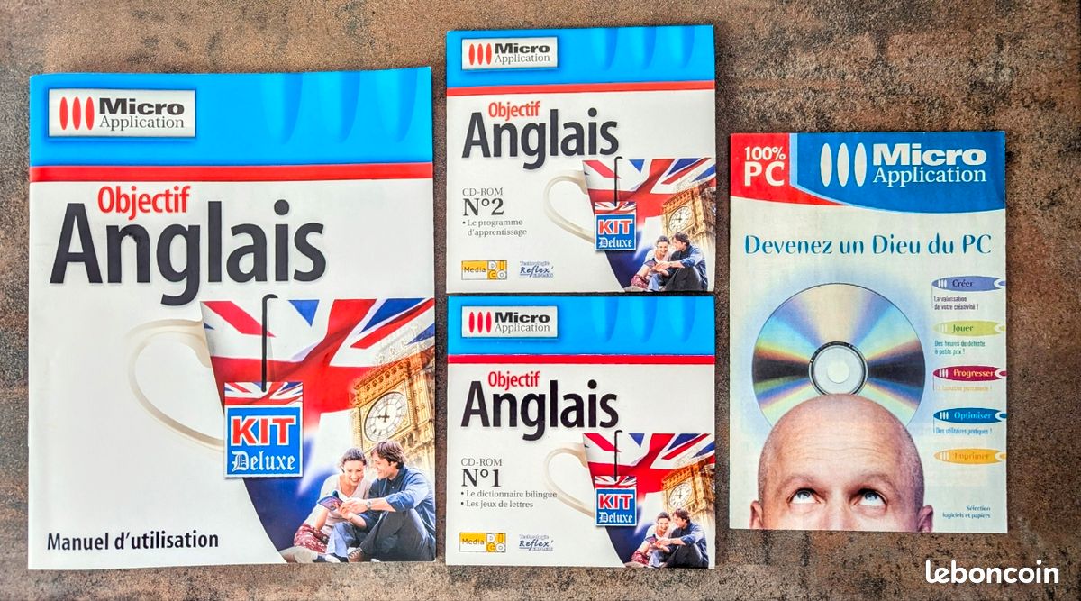 Kit PC d’apprentissage de l’anglais – Objectif Anglais (Micro Application)
Édition KIT Deluxe – Complet et en excellent état (image 9)