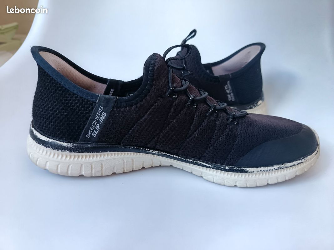 Chaussures baskets fille skechers slip-ins noir 35 (image 3)