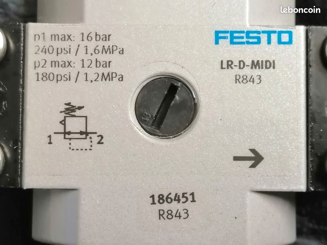 Régulateur de pression Festo LR-D MIDI R843, G 1/4, 12bar (image 3)