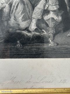 Mort de Louis XIII 1643 Roi de France - Gravure 1838 Versailles (image 2)