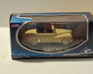 Modèle Réduit Peugeot 203 Bleu Lavande 1954 Solido échelle 1/43 - Occasion - Zamak - Boîte D'origine