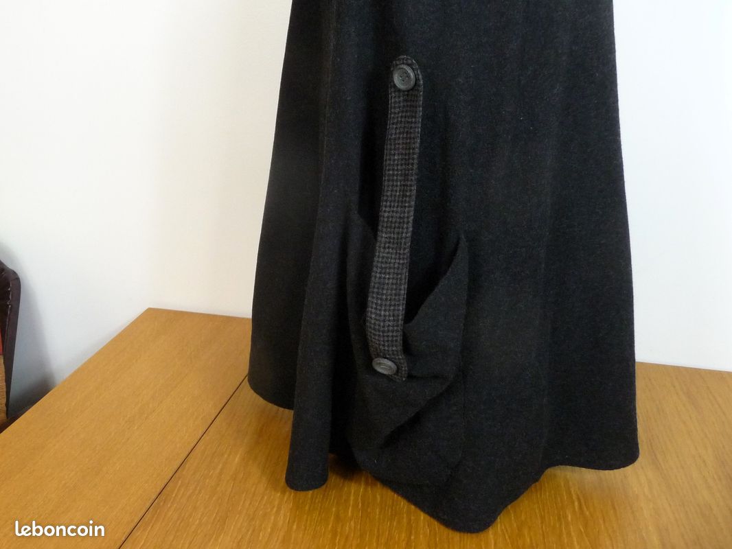 Veste Paletot Crea Concept 100% Laine Légère Froissée - Taille 36 - Occasion état Parfait