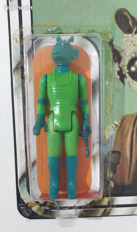 FIGURINE ARTICULÉE ORIGINALE Star Wars Greedo vintage recardée 21 dos un nouvel espoir EUR 94,13