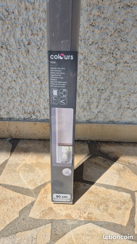 Store Enrouleur Occultant Gris 90 × 180 cm – Neuf (image 2)